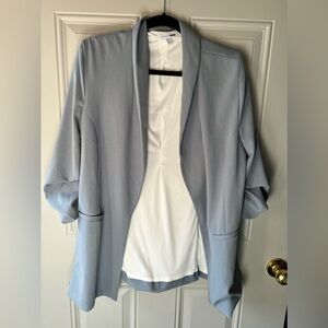Fashion Nova Dusty Blue Celine Blazer Size XL